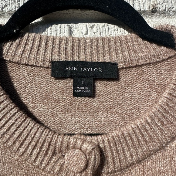 Ann Taylor Taupe Cardigan Sweater - Picture 2 of 4